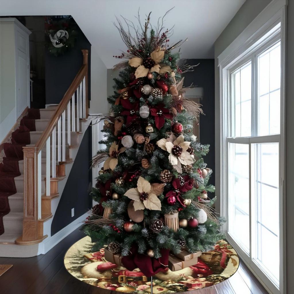 Carpet Indoor And Outdoor Floor Decoration Christmas Atmosphere Tree Skirt