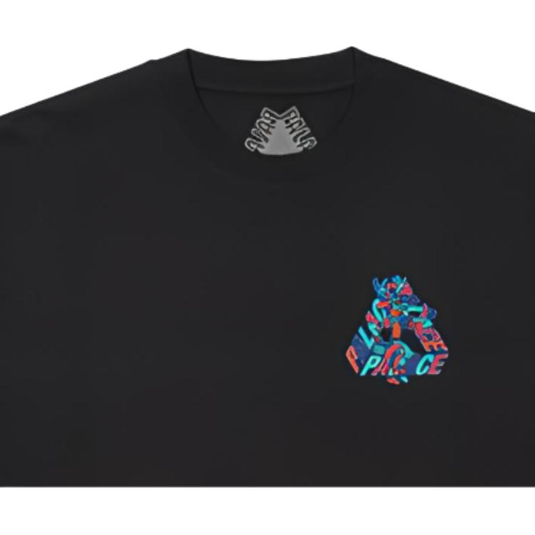 Palace FW21 Ultimo Collection B-Sans Triangle Logo Print Round Neck T-Shirt Unisex Tops Black P21TS002