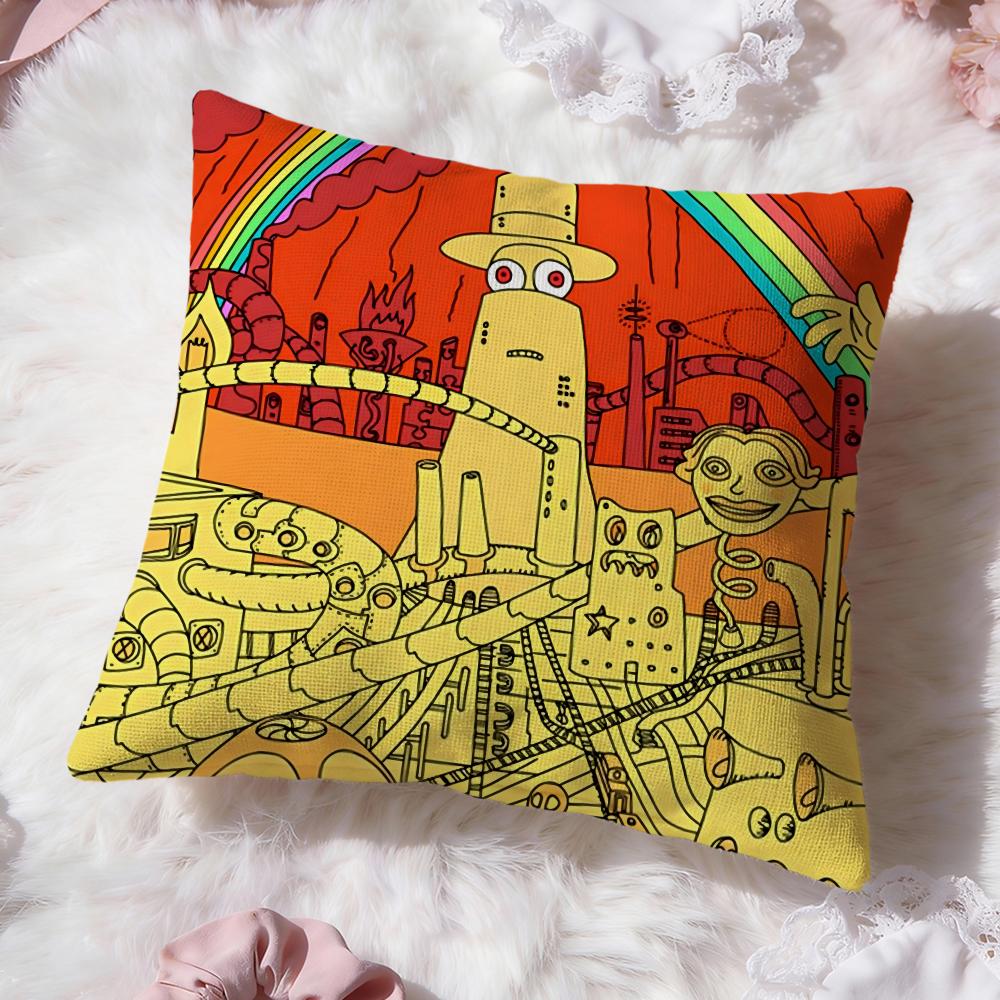 Cool Cartoon S-Superjail Cushion Cover Premium Comfort Reversible Pillow Cove -Two in One Design for Any Room & Car Interior