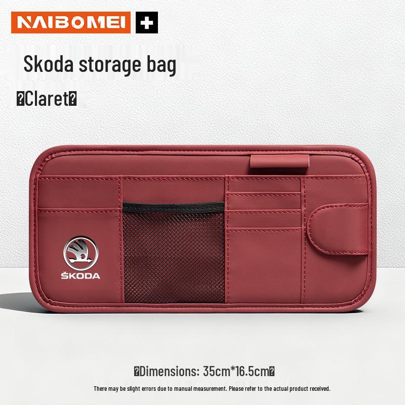 Skoda Car Glasses Clip Sun Visor Storage for Octavia, Superb, Kodiaq, Kamiq, Karoq.