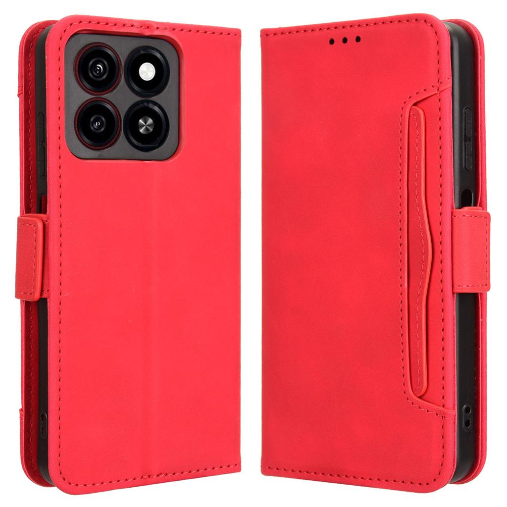 Für ZTE Blade A35/A55 Lederhülle Handy-Brieftaschen-Abdeckung mit mehreren Kartenfächern