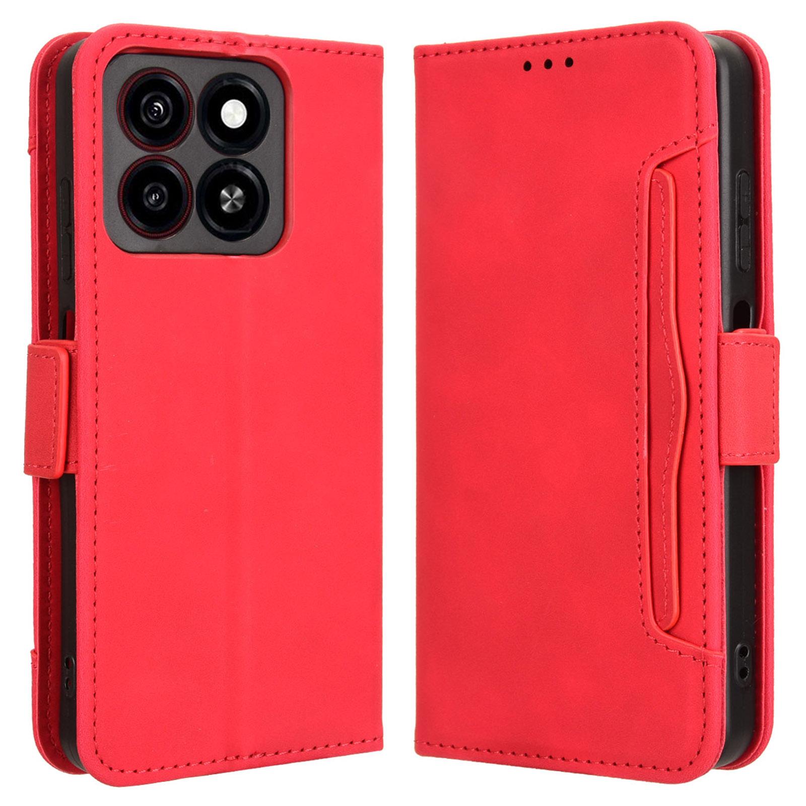 

Кожаный чехол-книжка для ZTE Blade A35/A55 с несколькими отделениями для карт C