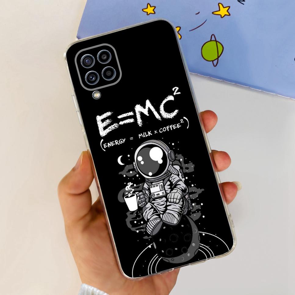 For Samsung Galaxy M32 4G Case New Floral Print TPU Soft Silicon Cover For Samsung M32 M 32 SM-M325FV Cute Cat Phone Case Fundas