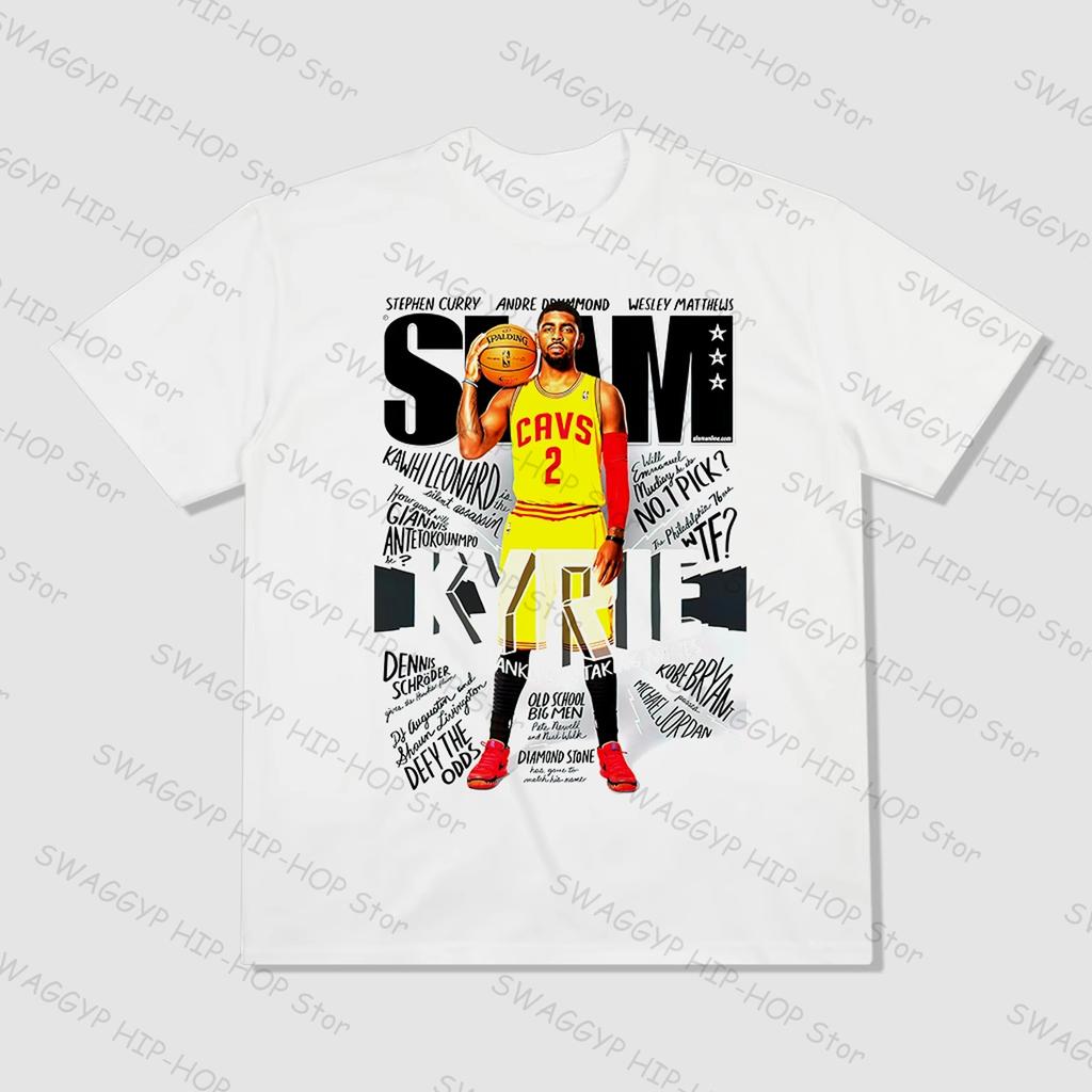 2025 Grams Cotton Kyrie Irving Sports T-shirt Uncle Drew Hip Hop Men's Women's Short-Sleeved Tops ins y2k hot sell new brand