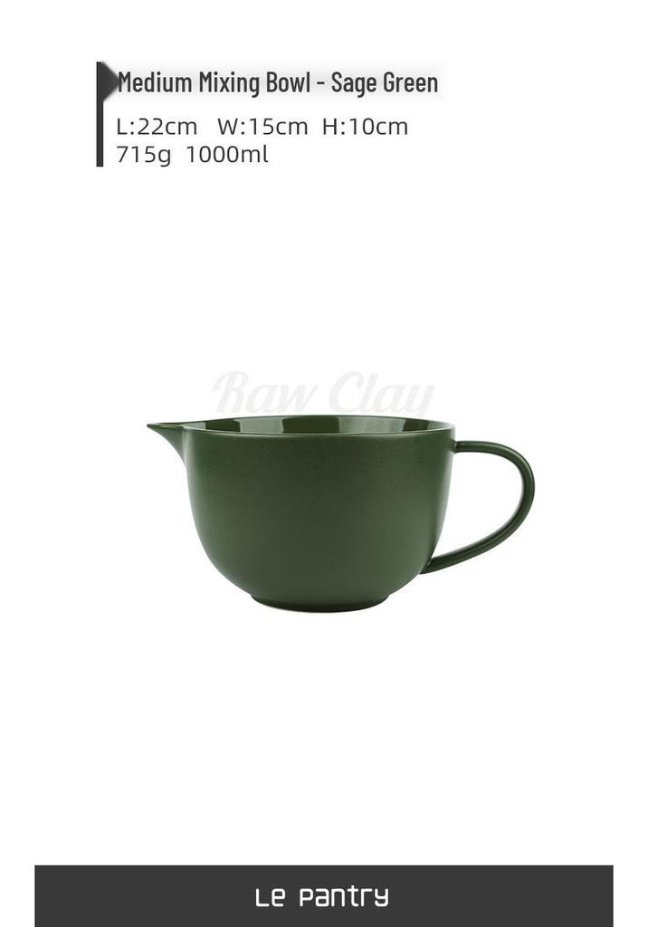 LePantry Ceramic Mixing & Measuring Bowl with Handle and Spout