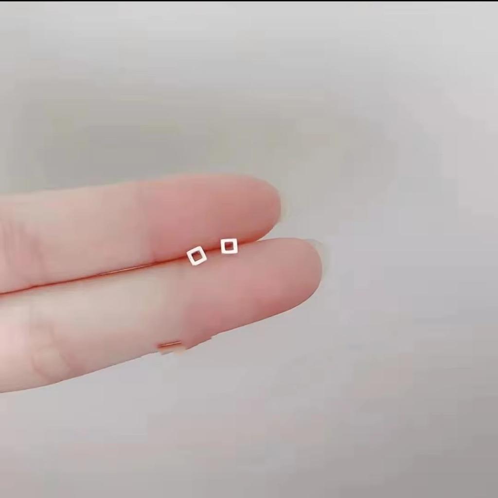 Korean Mini Small Heart Stars Stud Earrings For Women Student Teen Simple Tiny Minimalist Silver Color Ear Piercing Jewelry
