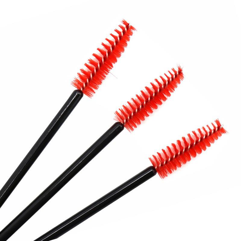 

50-Pack Mini Portable Colored Disposable Nylon Eyelash & Eyebrow Spiral Brushes