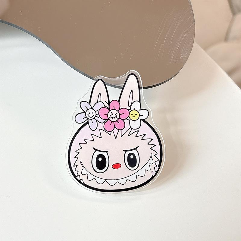 

Cartoon Rabbit Flower Mobile Phone Airbag Holder Acrylic Desktop Watching Drama Chasing Stand Company Gift Printing Gift