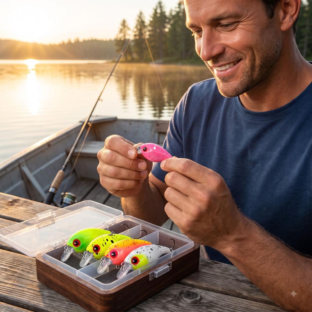 Floating Crankbait with Rocking Vibration for Long Casting , Artificial Fishing for Fishing