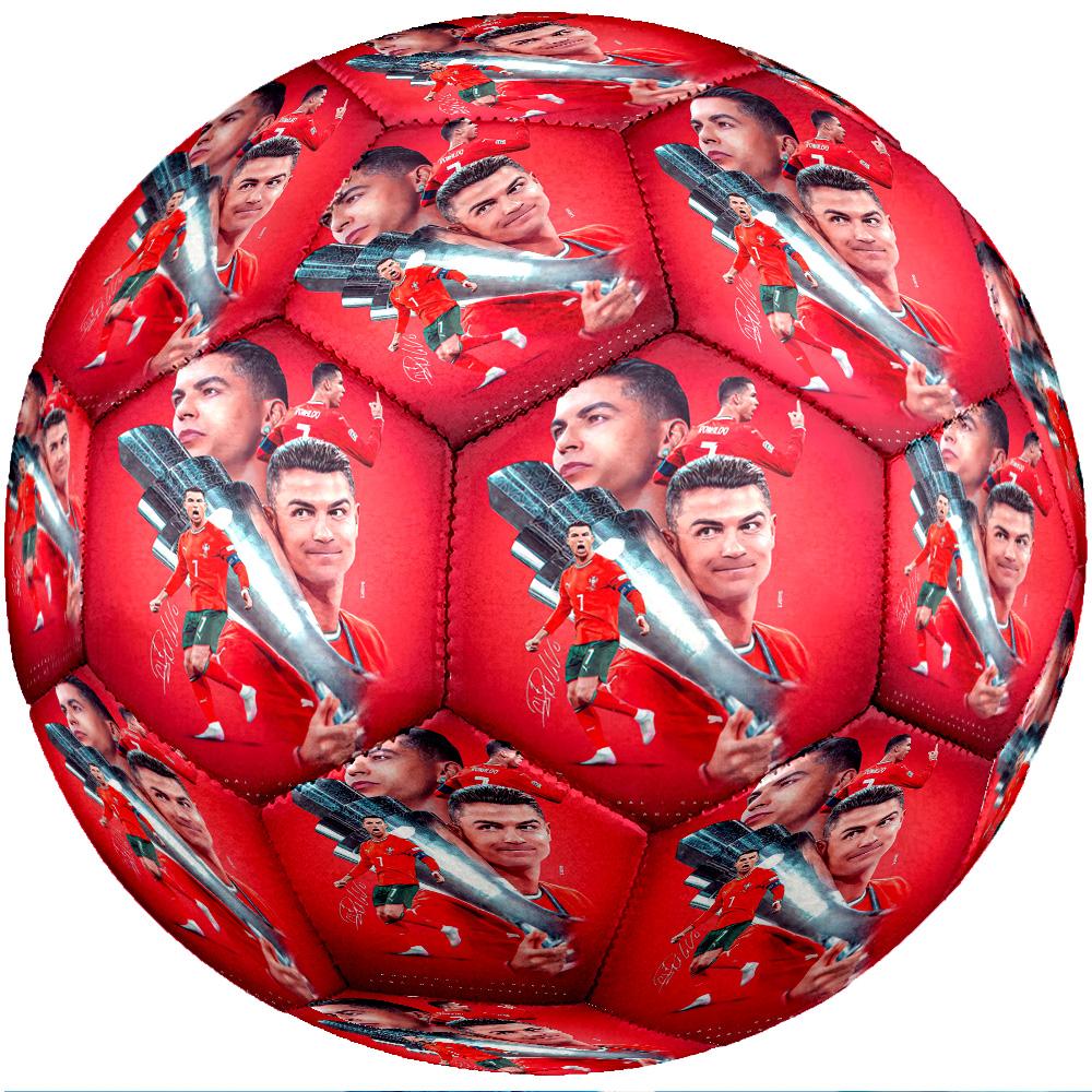 Bola de Futebol Tema Cristiano Ronaldo Tamanho 5 Bola de Futebol Toque Suave Bola de Futebol Profissional para Treino para Esportes ao Ar Livre