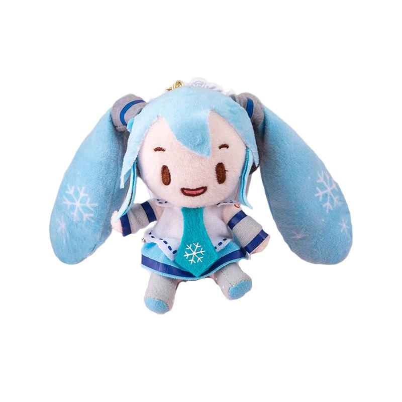 

Милый Ключница-брелок Плюшевая Hatsune Miku с Бантом-Бабочкой Вишнево-Розового Цвета Snow Miku