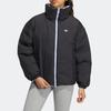 adidas Originals FW22 Jednobarevná oboustranná sportovní teplá nylonová bunda s kachním peřím v retro stylu Dámské svrchní oblečení Modrá Černá HS9499