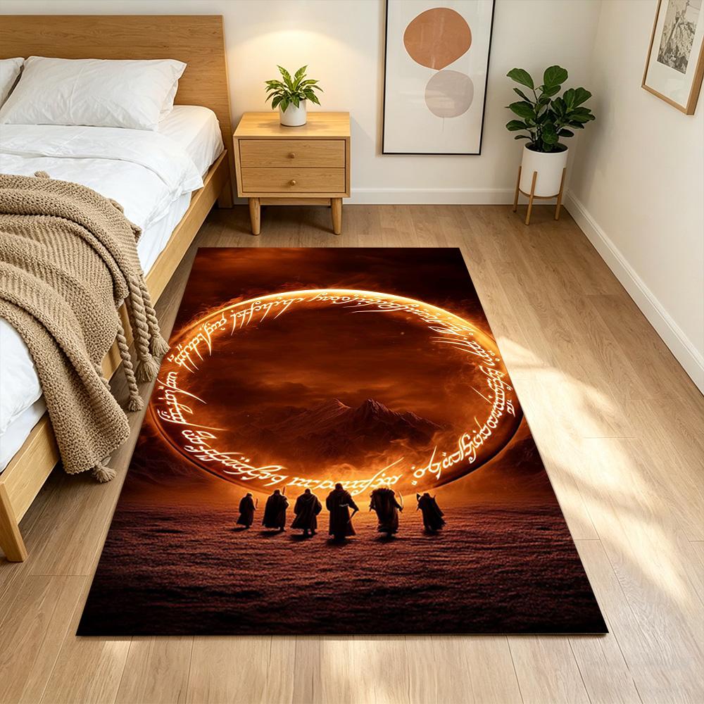 Lord Rings Area Rug Design for Entryway Study room Foyer Bedrooms Anti-slip Rug Office home decor Perfect Gift for Friends & Family