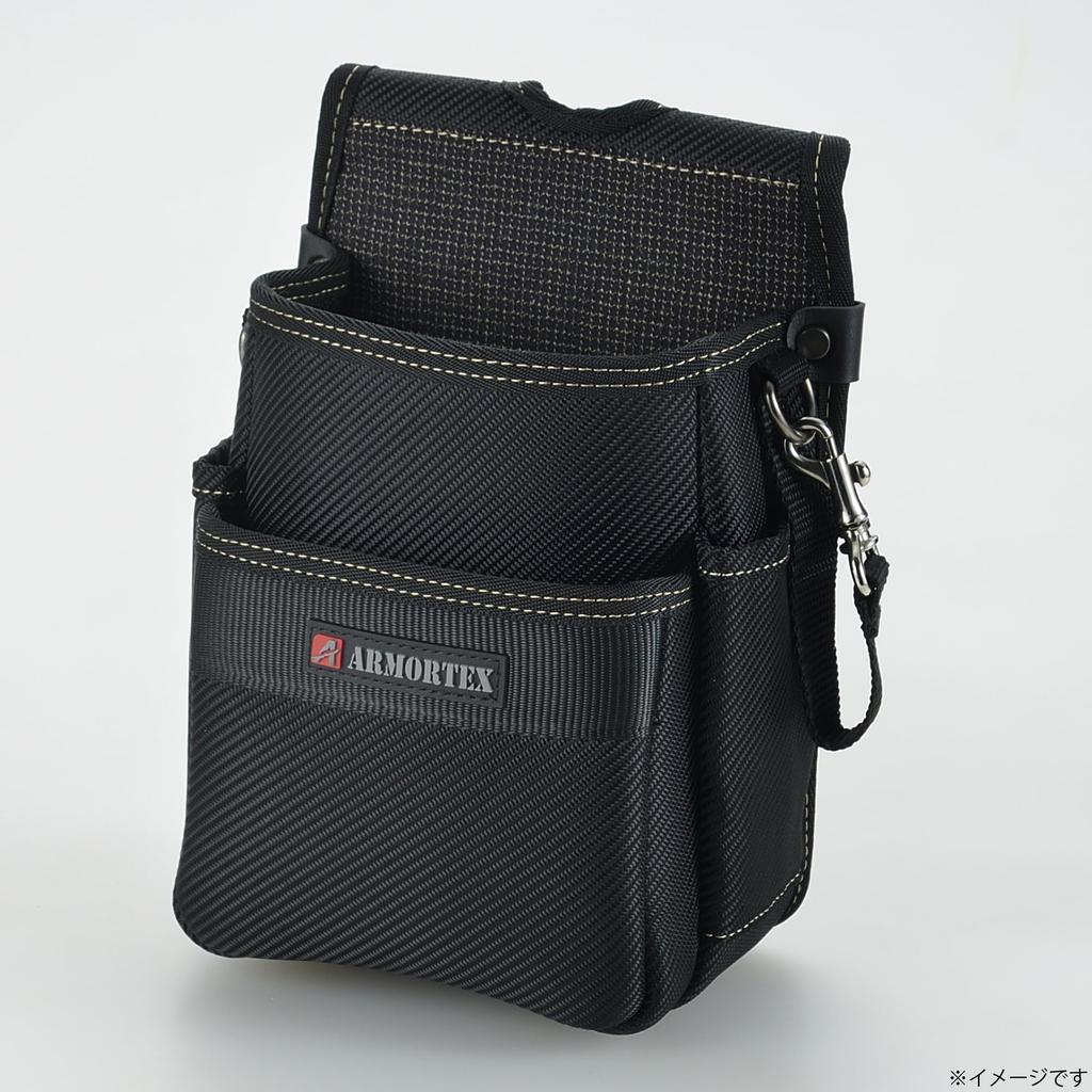 Takagi Small Waist Easy to for Small Items and Tool Tool Storage Pouch, 2-Drawer, Cut-Resistant, Abrasion-Resistant, Shape-Retaining, Use, Durable,