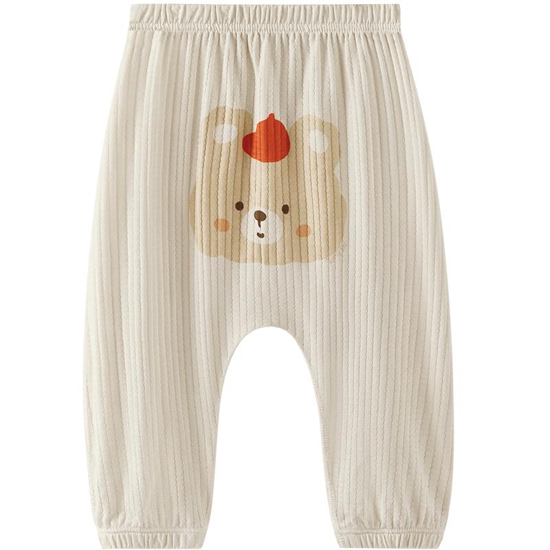 TONGTAI Baby Pure Cotton Summer Big PP Casual Long Pants 90