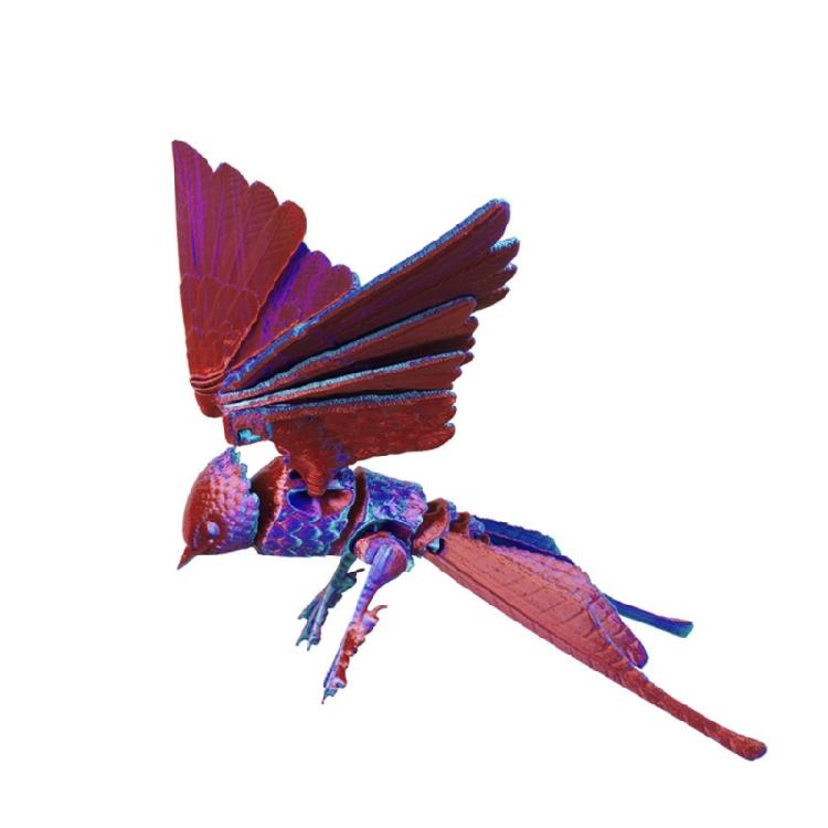 Rândunică imprimată 3D, Articulații flexibile Jucărie Fidgety articulată Statuete realiste de rândunică Ornament pentru decorațiuni de casă și birou
