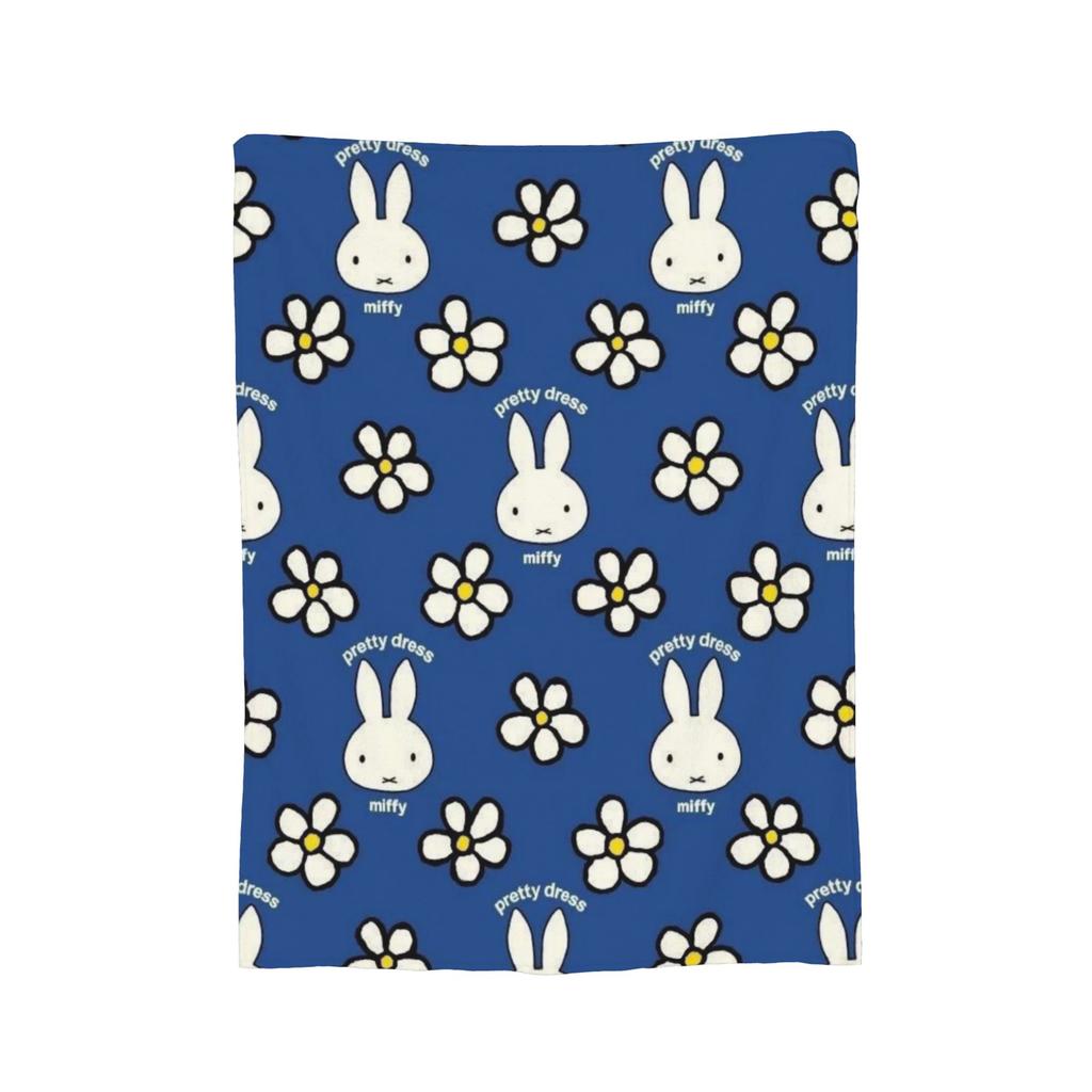 M-Miffys Cute Rabbit Blanket Multi-size Soft Fuzzy Plush Throw Blankets for Couch Sofa and Bed