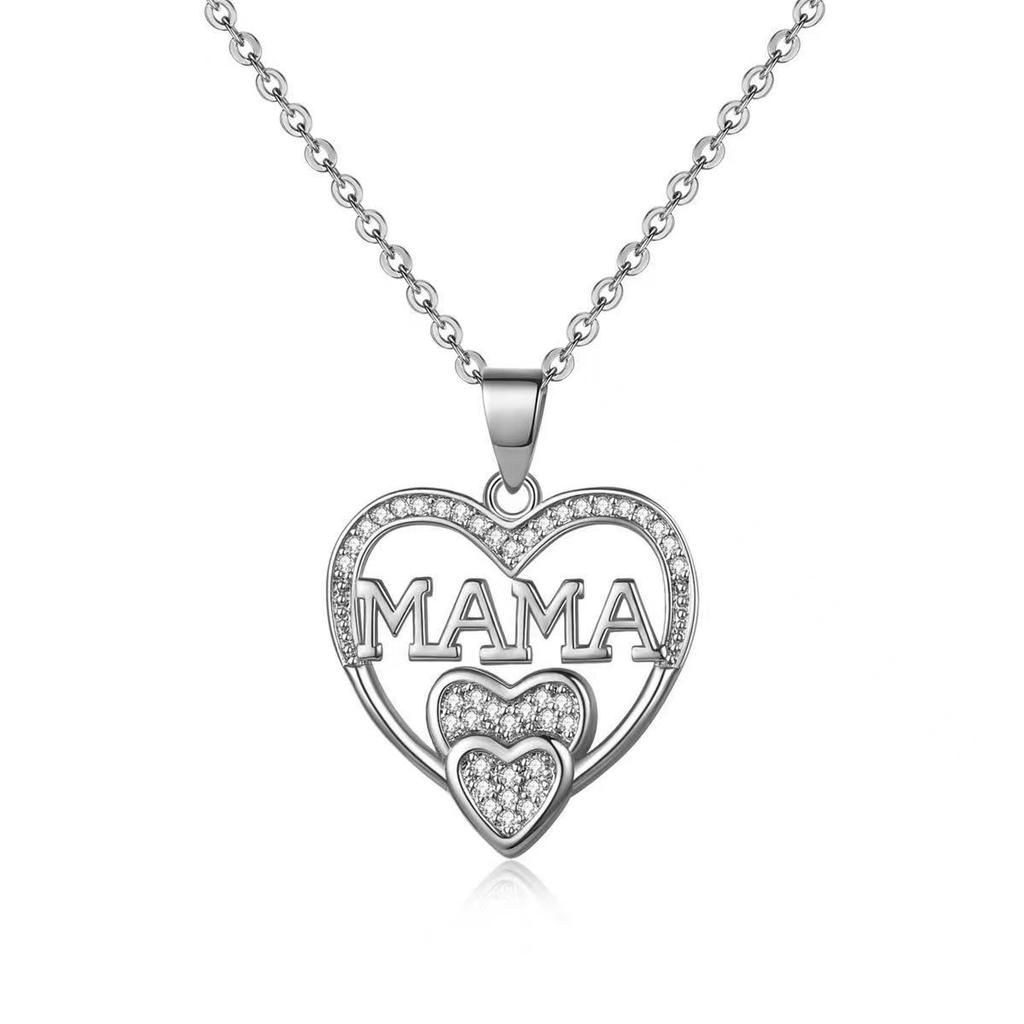 Elegantný náhrdelník v tvare srdca pre mamičku pre ženy Jednoduchý choker náhrdelník Šperky na každodenné nosenie Darčeky na Deň matiek