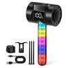 Bike Tail Light Rainbows LED Warning Bicycles Light Waterproofed Taillight for Night Cycling and City Commuting