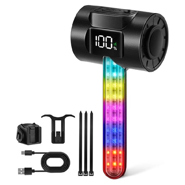 Bike Tail Light Rainbows LED Warning Bicycles Light Waterproofed Taillight for Night Cycling and City Commuting 1
