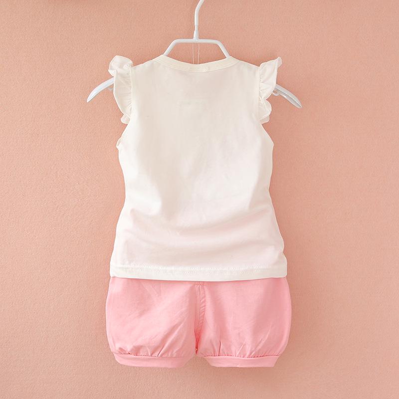 Korean-Style Summer Floral Vest & Shorts Set for Girls (0-4 Years)