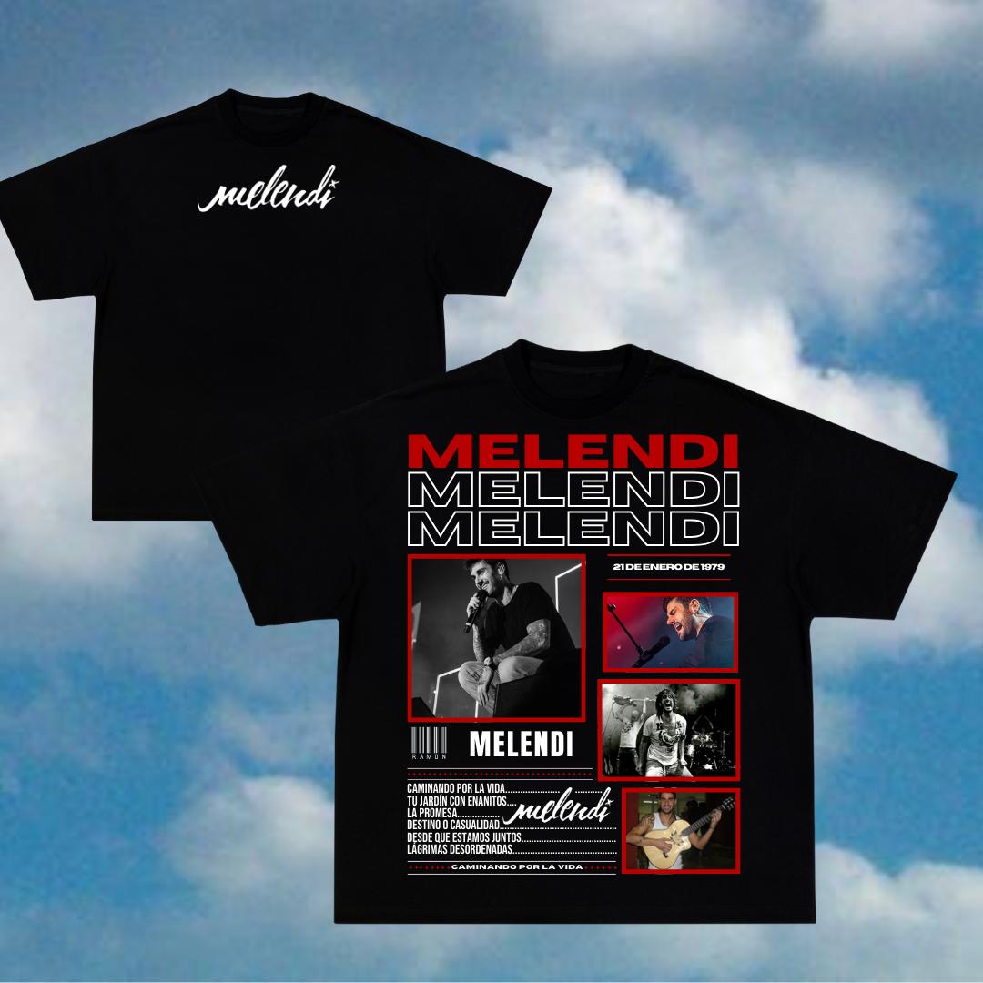 

Rapper Melendi Album 2025 Tour T-Shirt Men Women Unisex Short Sleeve Oversized Y2k Round Neck Tee Streetwear Hip Hop Male Tops L