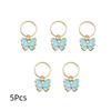 5Pcs Enamel Butterfly Pendant Hair Clip For Women Braid Metal Rings DIY Western Accessories Girls Headdress Tocado