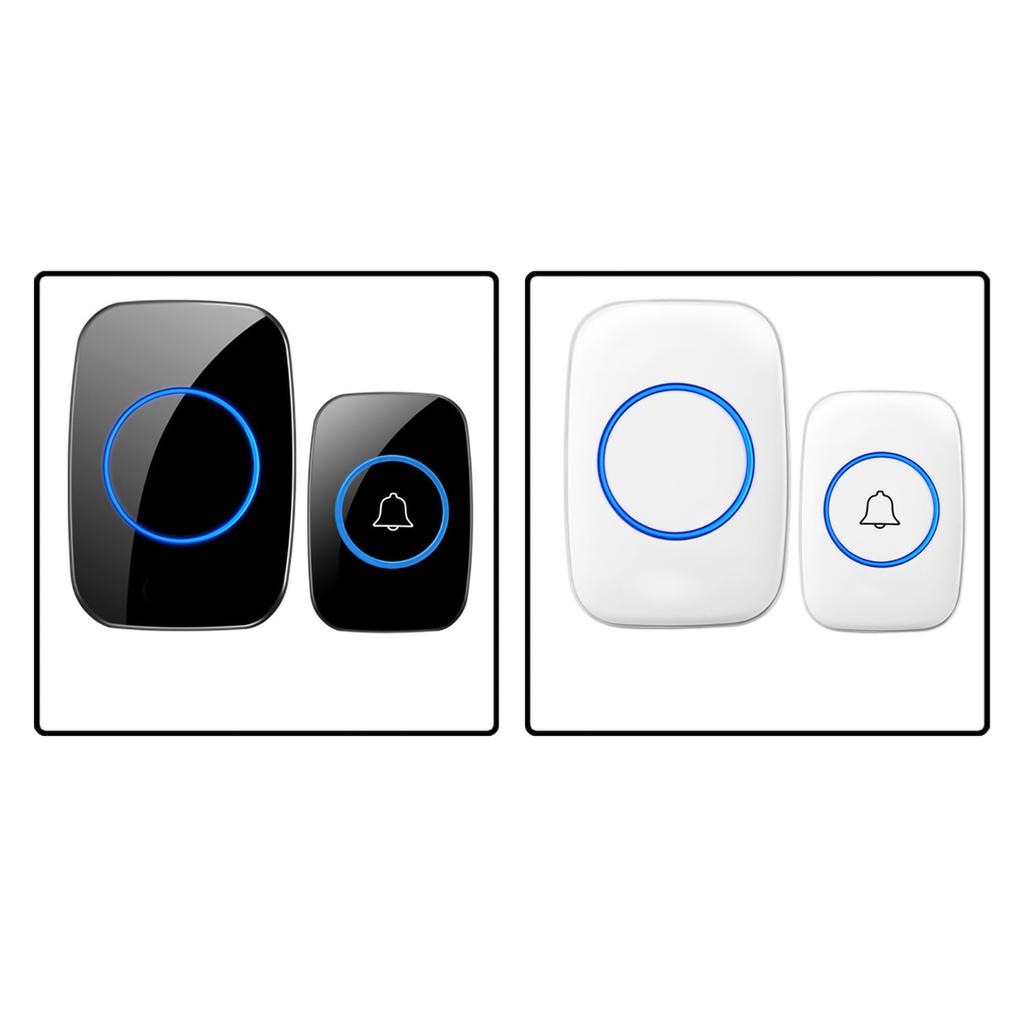 Wireless Doorbell Kit Waterproof 36 Music Adjustable Volume Battery Operated for Home Apartment Random Color