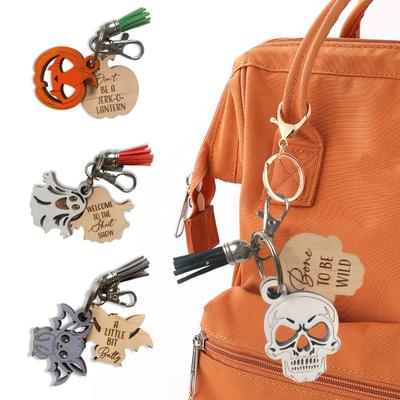 Halloween Keychain Ghost Pumpkin Charm Keychain Bat Skull Keychain Backpack Handbag Charm