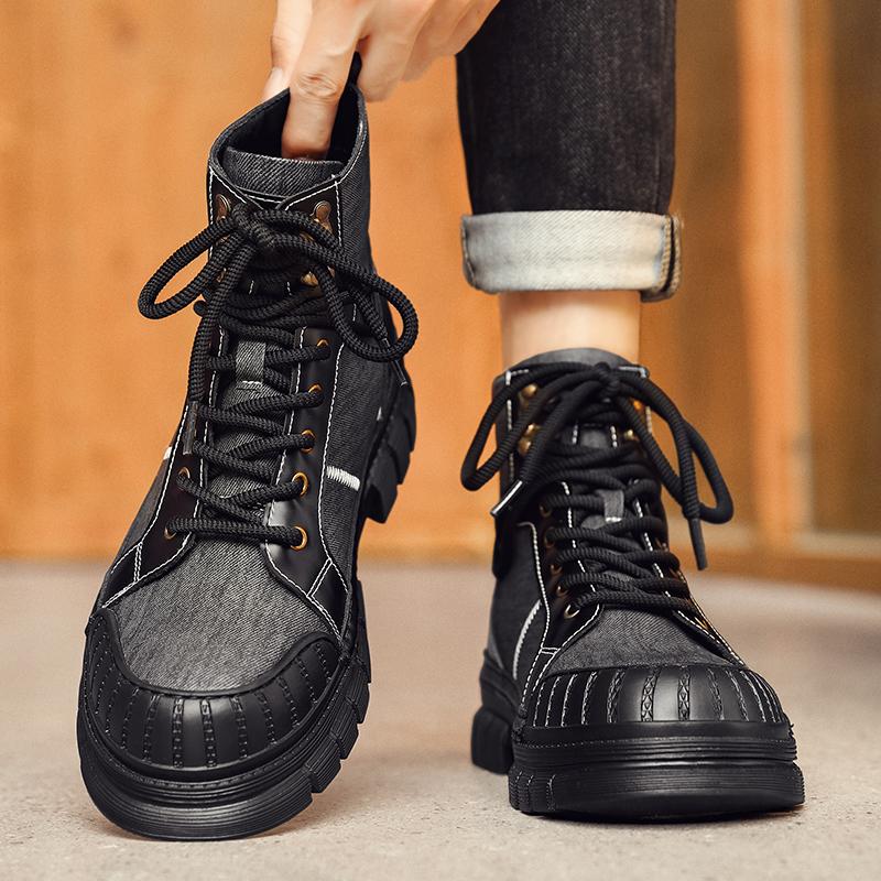 Мужские кожаные высокие ботинки для активного отдыха — фото 5