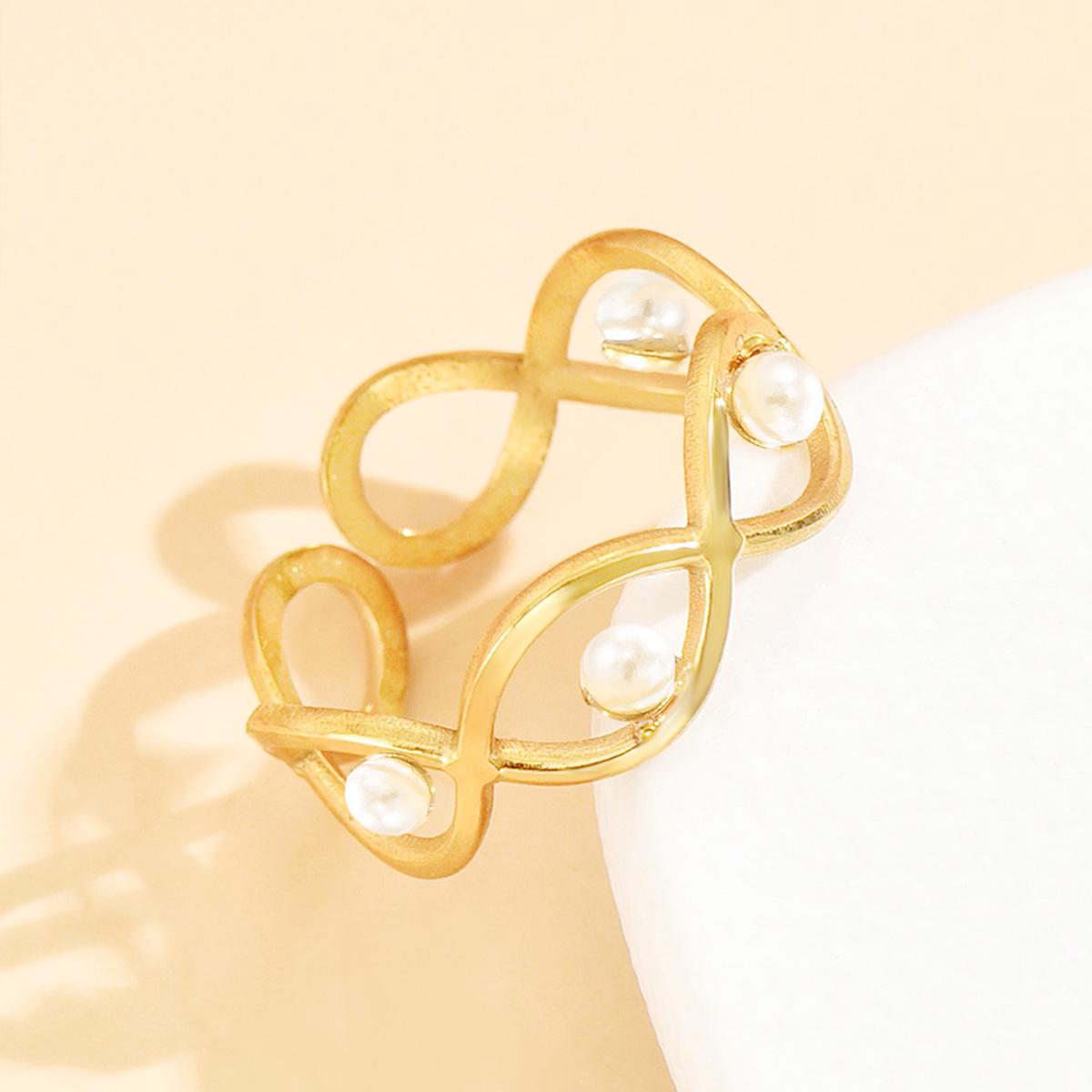 Fashion Stainless Steel Intersecting Lines Ring with Multi-color Zirconia