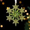 Green Christmas Tree Pendant Sparkle Powder Decorative Snowflake Elk Ballet Girl Pendants Gold Sequins
