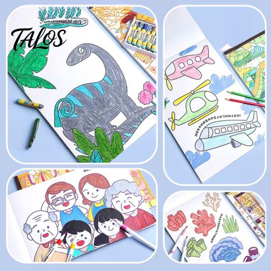 Thick Paper Coloring Sheets for Markers 2PCS Children Book, with 30 Pages, Drawing And Sketching Creative Activity Book Art Supplies, Portable