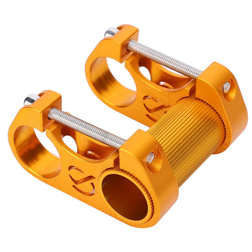 Folding Bike Handlebar 25.4MM Stem Aluminum Alloy Hollow SP8 Modified Double StemGold