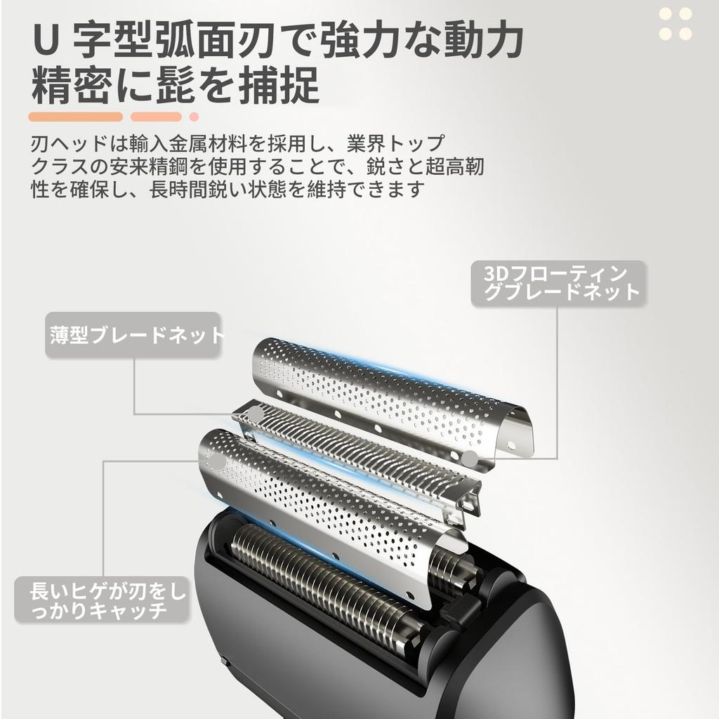 Electric Low IPX7 Smart LED Fast Lightweight and Perfect for Business or Day Gifts Men's Shaver, Noise, Waterproof, Wet/Dry Use, Washable, Type-C