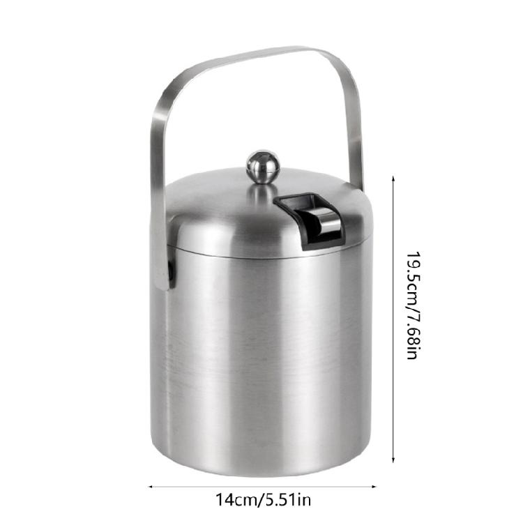 Multifunctioanl Ice Bucket and Tongs Set Practical Ice Caddies with Handle&Cover