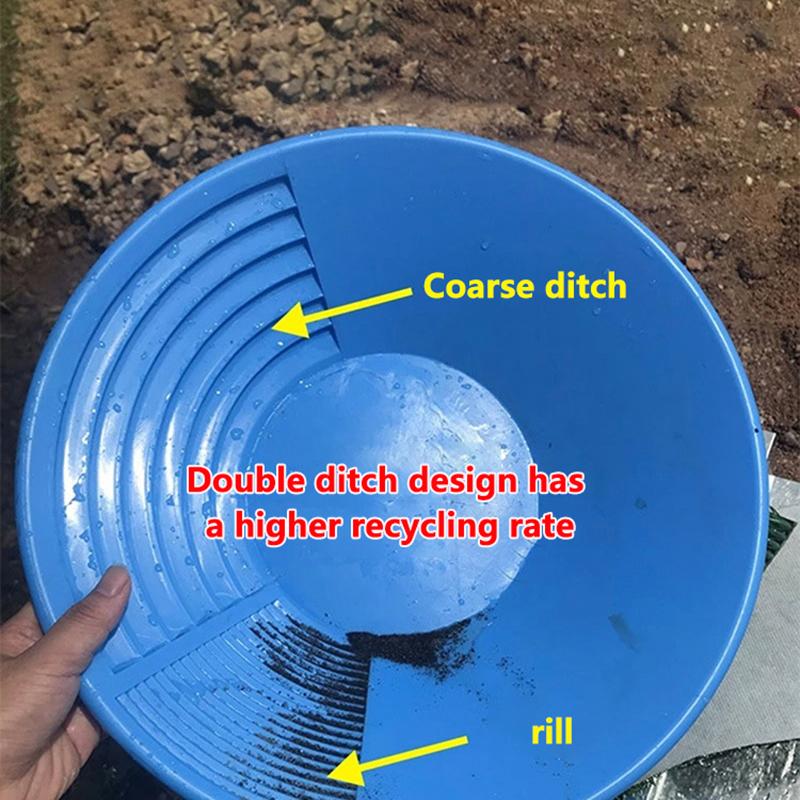1Pc Gold Panning Tool 380Mm Gold Panning Pan Abs Gold Sifting Classifier Washing Sieve Tray Accessory