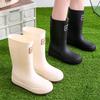 Women's High-Top Non-Slip Velveteen-Lined Waterproof Rubber Rain Boots
