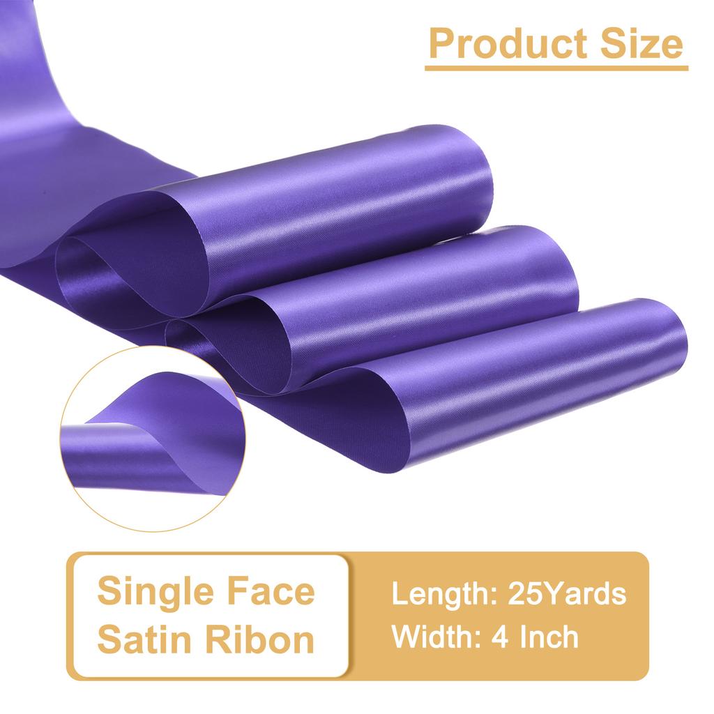 25 Yards Satin Ribbon 4 Inch Single Face Gift Wrap Bow Satin Ribbons for Christmas Wedding Birthday Party Decoration DIY Craft