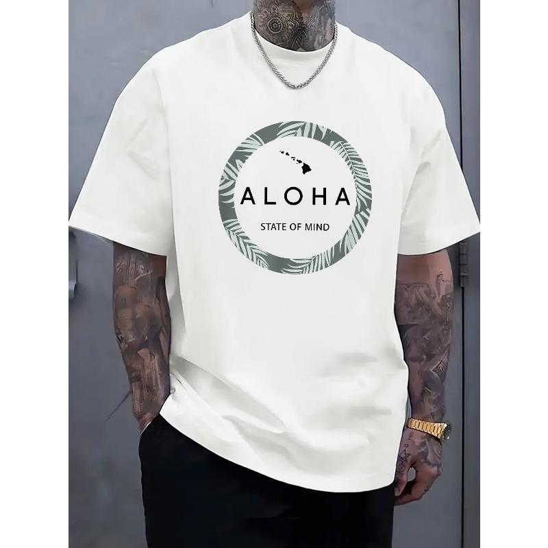 Herren bedrucktes T-Shirt - Bequemes und stylisches Streetwear-T-Shirt mit Rundhalsausschnitt, ideal für den Alltag und Outdoor