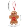Gingerbread Man Ornaments for Christmas Tree Hanging Decor with Alphabet Letters Festive Holiday Home Decorations Gift