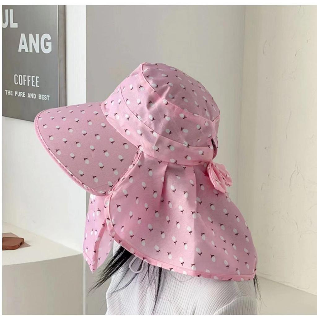 Sunscreen hat women's new summer hat face covering sun hat face mask cool hat UV protection tea picking cycling sun hat