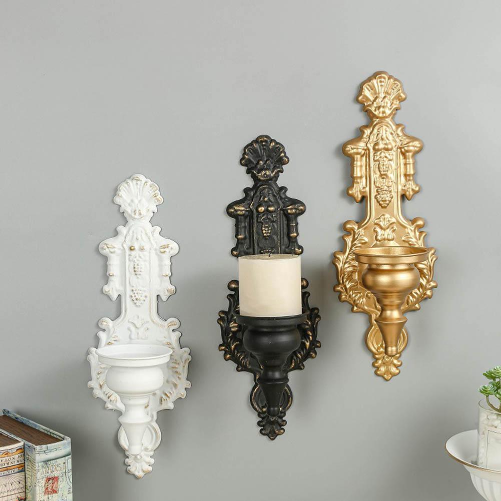 Home Decor Room Ambiance Vintage Candle Decor Cast Iron Candle Sconces Candle Sconces Elegant Room Enhancement