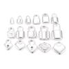 Stainless Steel Heart Lock Pendant for DIY Necklaces & Bracelets - Couple's Fashion Accessory