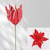12 petals Christmas flower simulation Christmas flower window home decoration gold powder maple leaf Christmas props