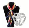 Cross-shaped Silk Scarf Buckle, Hem Knot Buckle