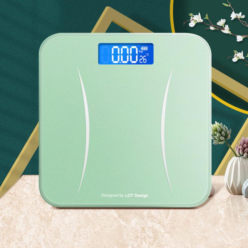 

Перезаряжаемые бытовые весы для взвешивания тела с возможностью подарка lot waistline, 26*26cm, Battery Model зелёный