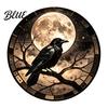Decorative Window Privacy Film Halloween Raven Moon Static Glass Sticker Removable Decals Vintage Outdoor Stickers Crow PVC Waterproof Cling
