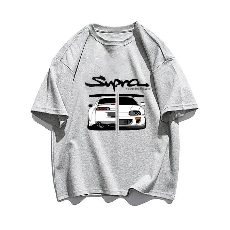 2024 New S-4XL Free Shipping  Car Print Cotton Unisex T-Shirts Summer Short Sleeve Graphic Women Fashion Streetwear T Shirts Unisex