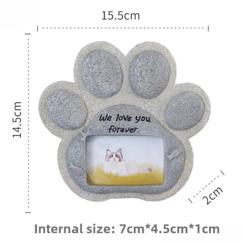 Resin Pet Gravestones Memorial Funeral Dog Cat Tombstone Photo Frame Saving Memorials Gravestones Dogs Keepsake Garden Ornament